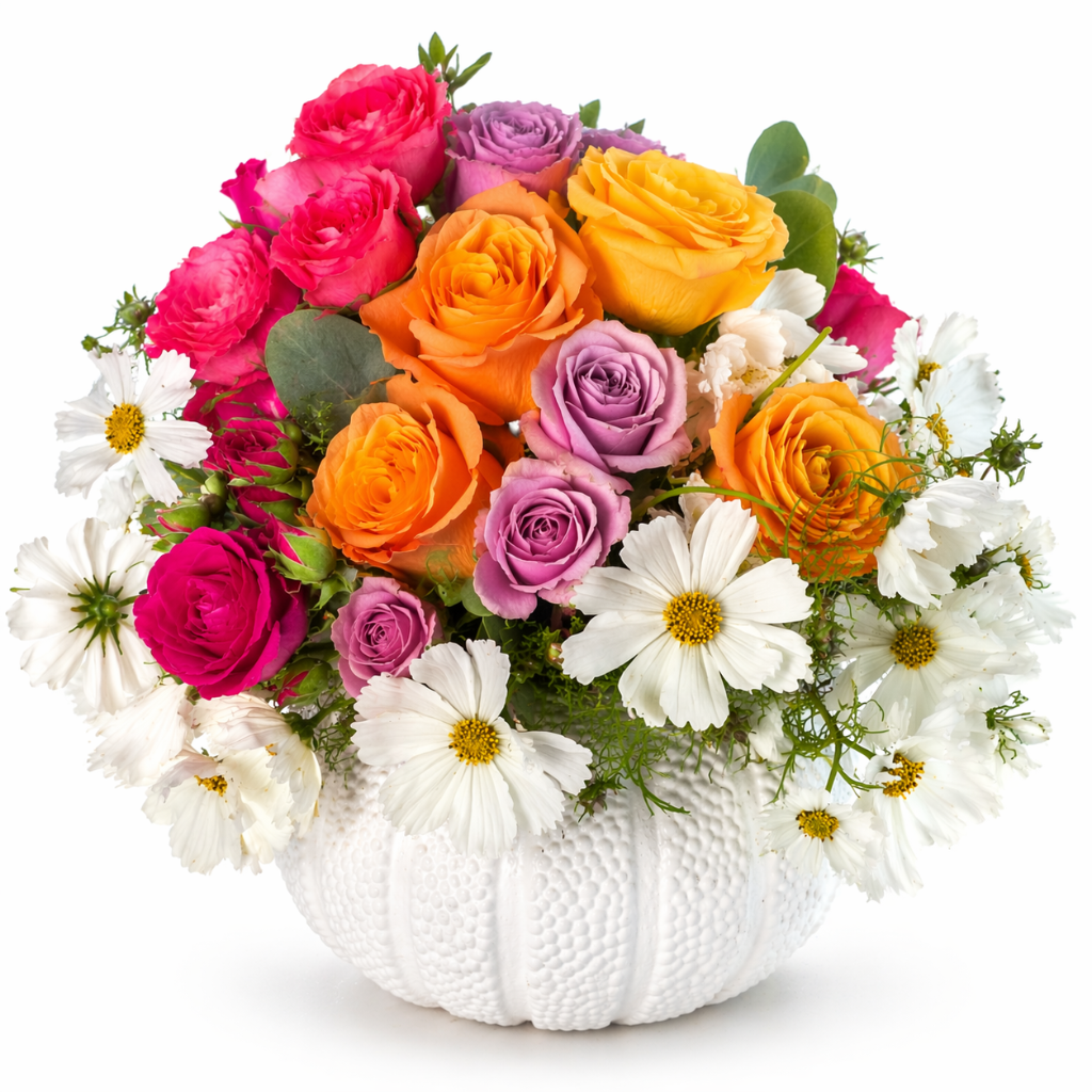Standard Size — Confetti Roses – Birthday Flowers | Las Vegas Florist — Same-Day Delivery to Las Vegas, Henderson & Summerlin | Bud Weismiller Flowers standard: Confetti Roses – Birthday Flowers — pink birthday birthday flower bouquet delivered same-day in Las Vegas NV | Bud Weismiller Flowers