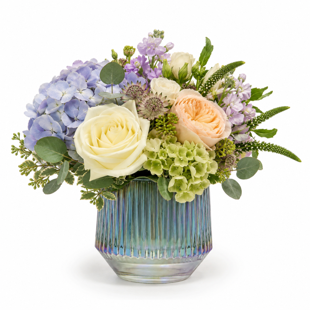 standard: Coastal Dream | Las Vegas Delivery — pastel birthday luxury flower arrangement delivered same-day in Las Vegas NV | Bud Weismiller Flowers