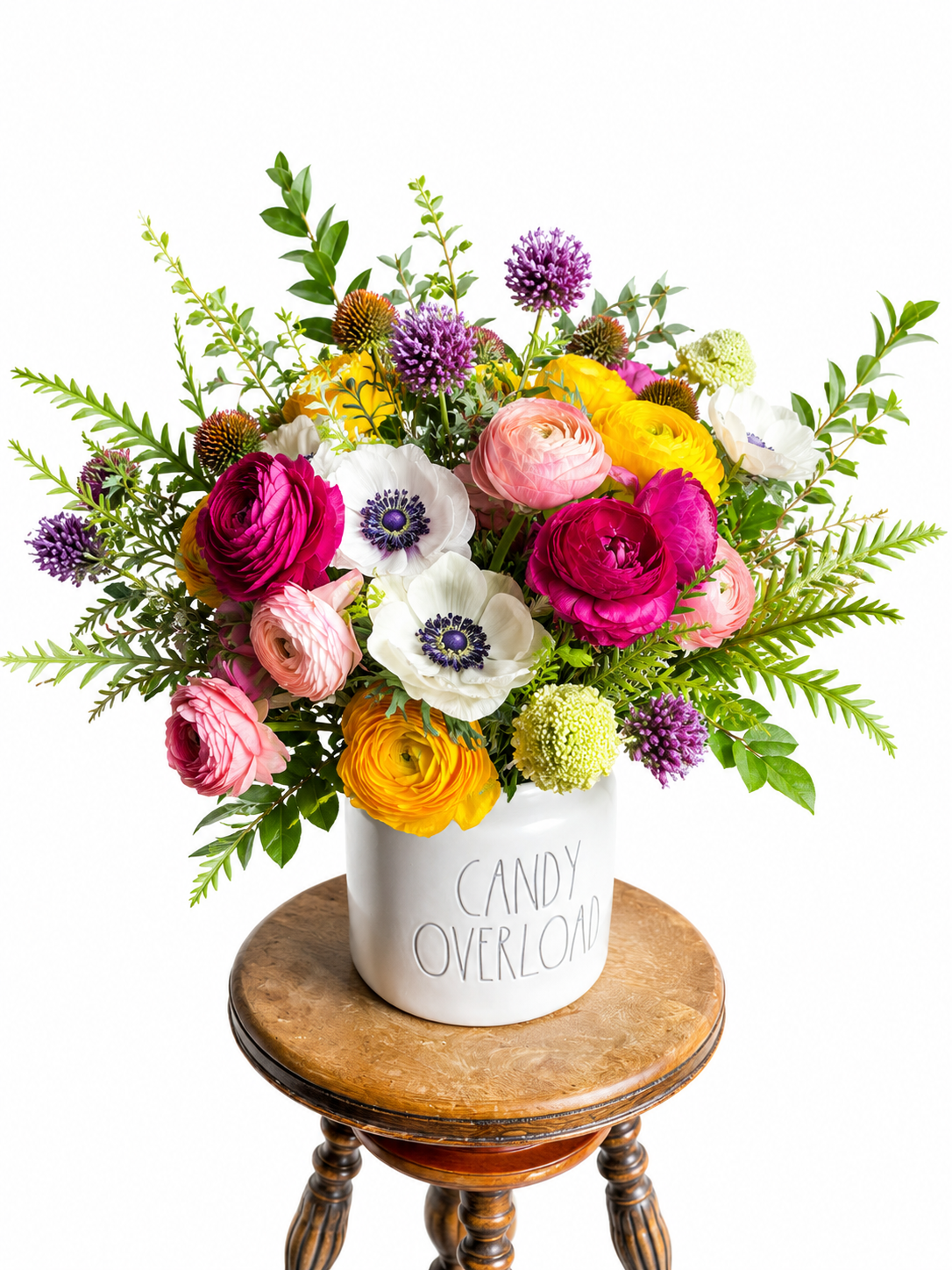 standard: Candy Overload Ranunculus & Anemone Bouquet — mixed-color birthday birthday flower bouquet delivered same-day in Las Vegas NV | Bud Weismiller Flowers