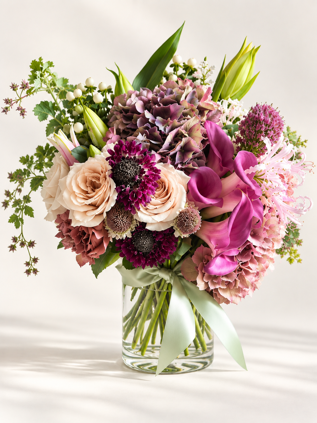 standard: Burgundy Fall 2026 Arrangement — burgundy anniversary seasonal flower bouquet delivered same-day in Las Vegas NV | Bud Weismiller Flowers