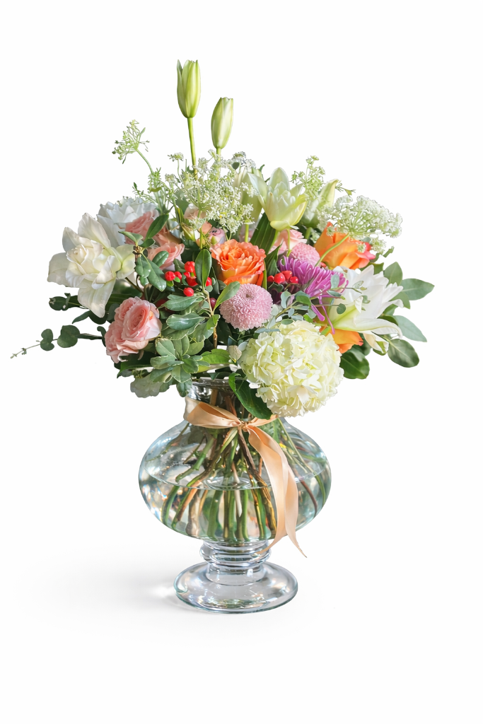 Garden Gala rose and lily arrangement — fresh flower delivery Las Vegas NV