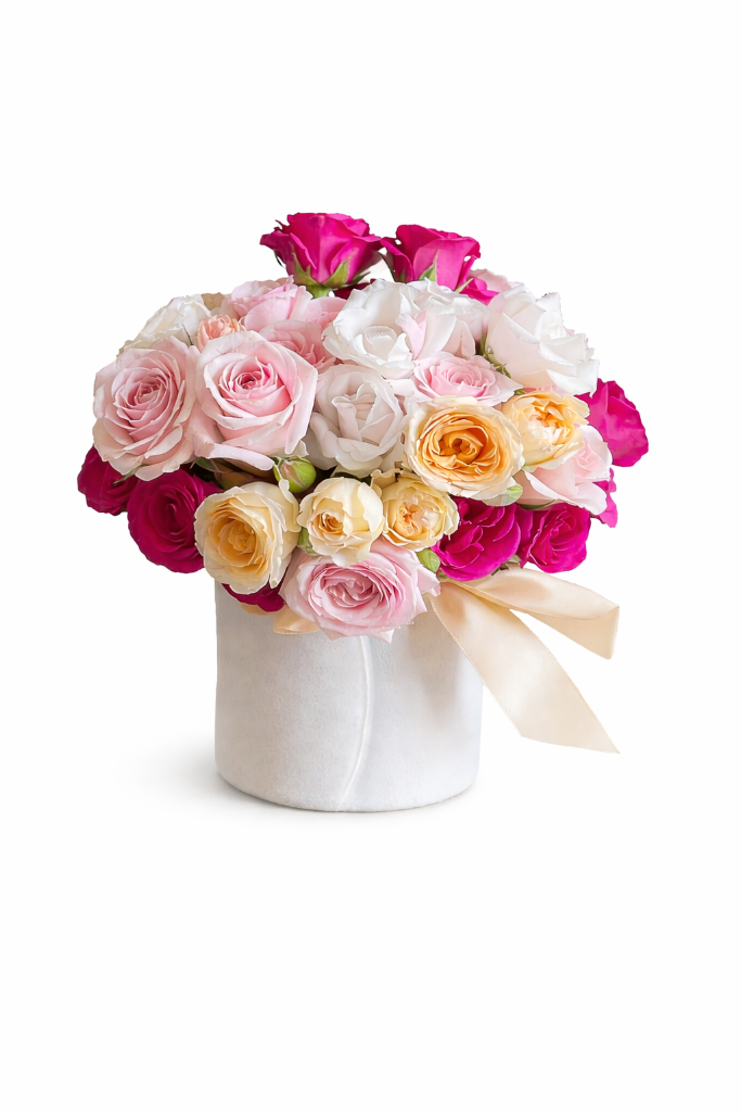 standard: Vegas Rose Box Royale — pink romantic rose bouquet delivered same-day in Las Vegas NV | Bud Weismiller Flowers