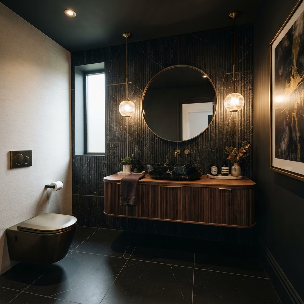 Bold Contemporary Powder Room