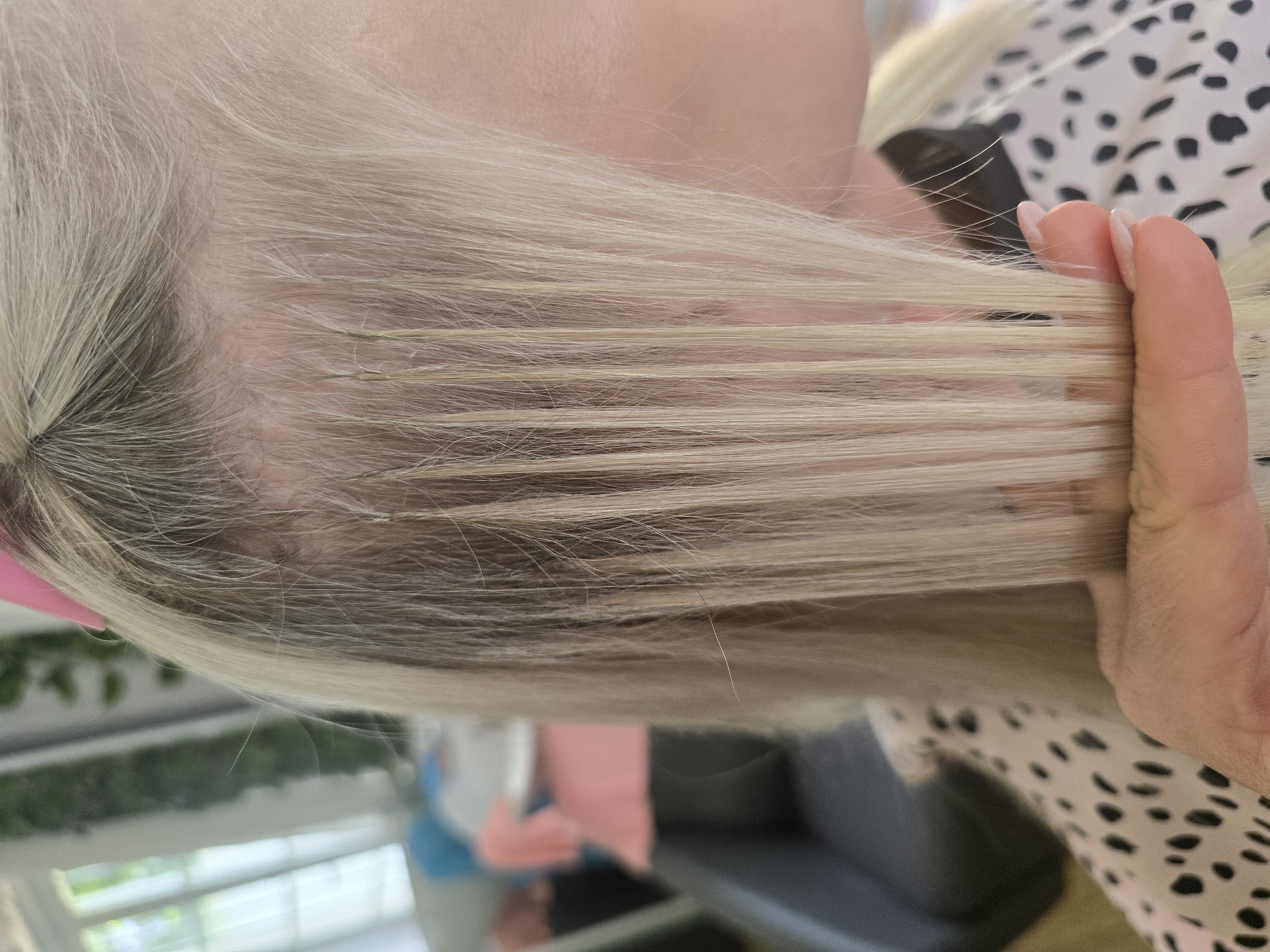 K-tip keratin bond application detail at the roots Boca Raton