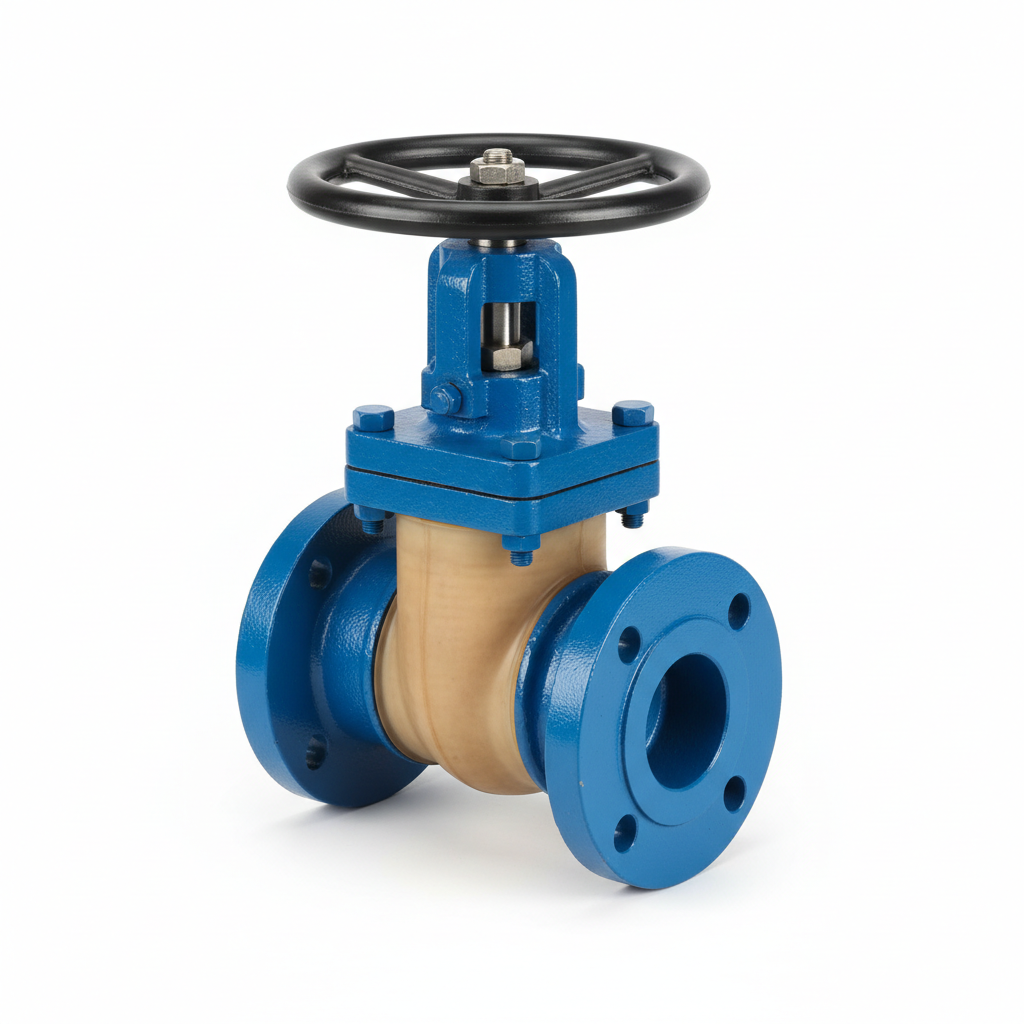 Viscoreg Flanged Diaphragm Valve – Straight Through, Natural Rubber, PN10