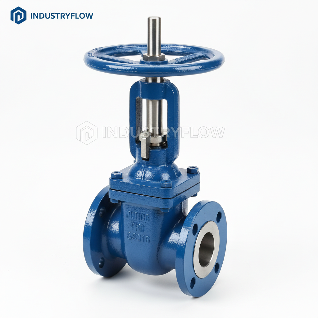 Viscoreg Flanged Diaphragm Valve – Straight Through, Soft Rubber Lined