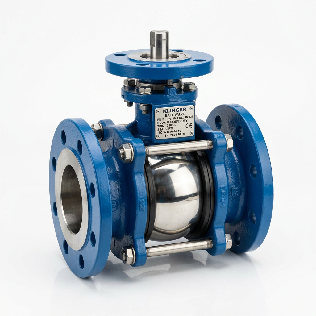 2-Piece Full Bore Ball Valve – SS316/CF8M, Flanged Class 150, ISO Mounting Pad