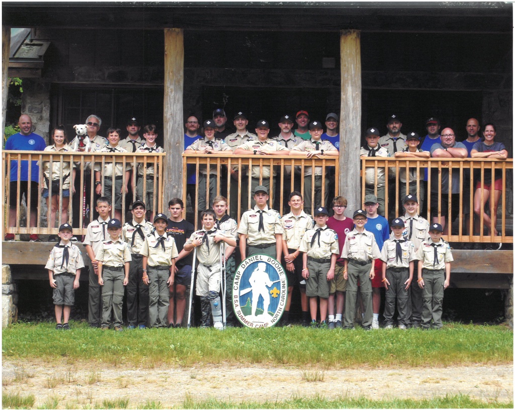 Scouts BSA Troop 941 group photo at Camp Daniel Boone
