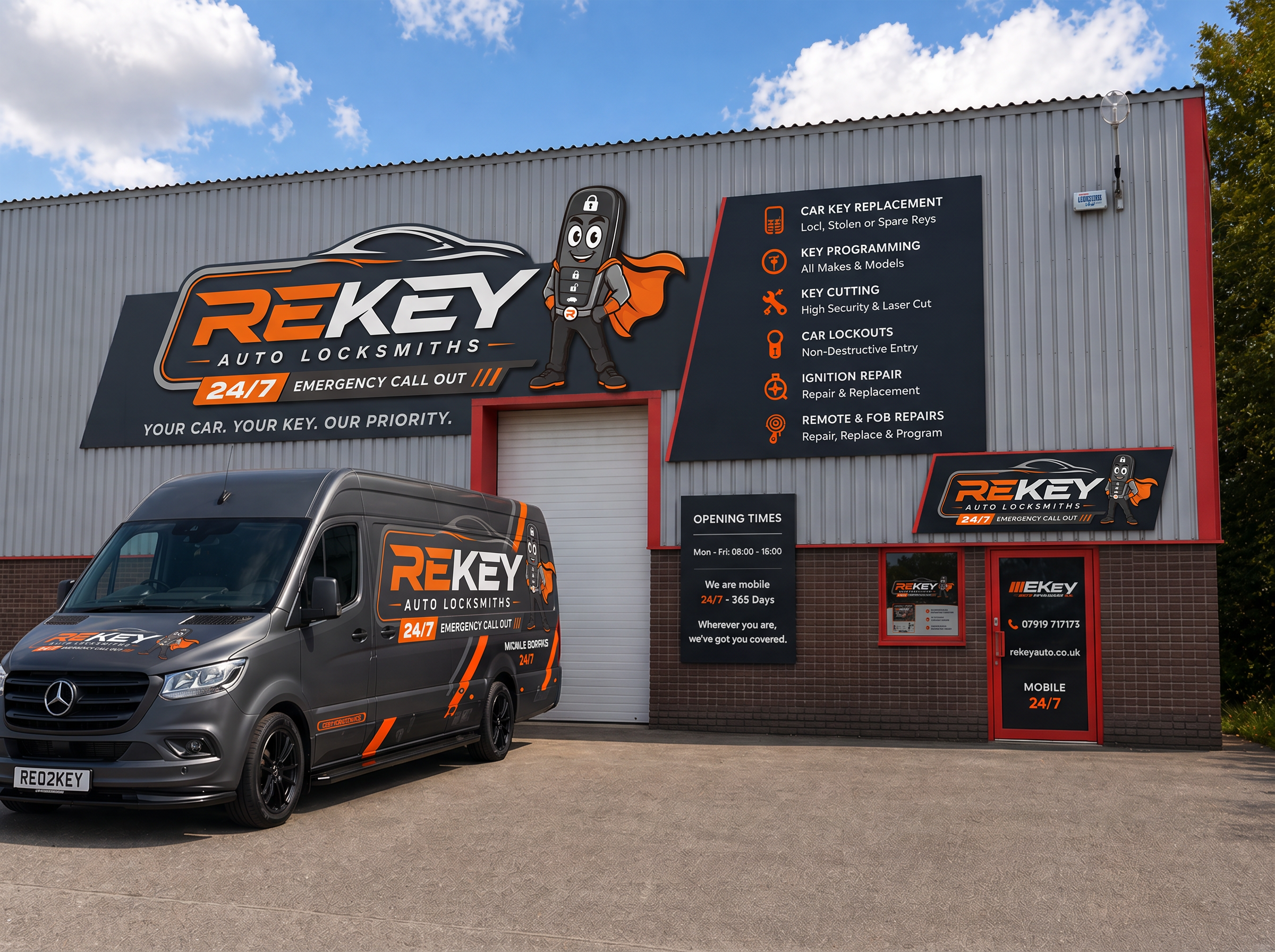 Rekey Auto Locksmiths - mobile service unit and workshop