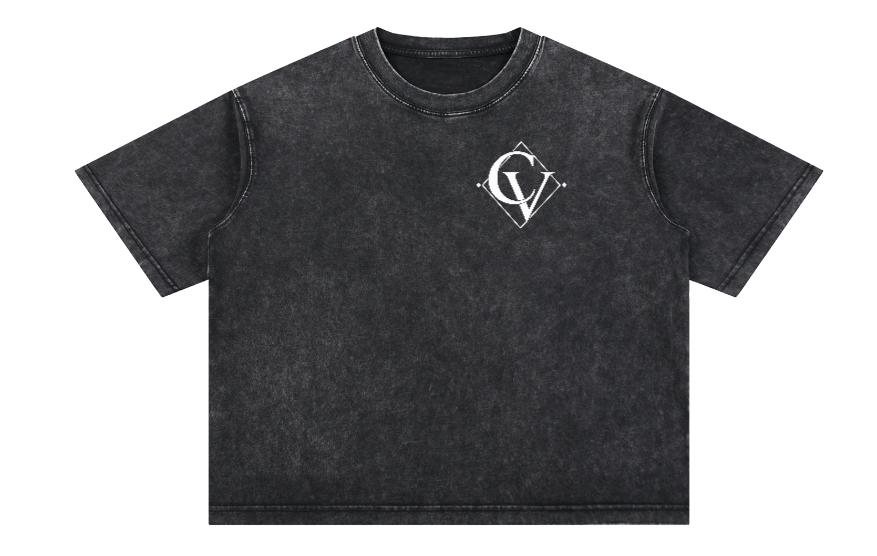 Cavero Washed Tee in Black