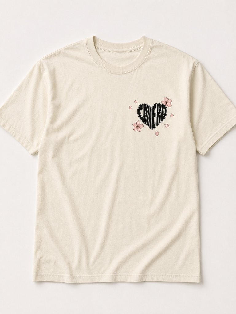 Cavero Blossom Graphic Tee - Cream