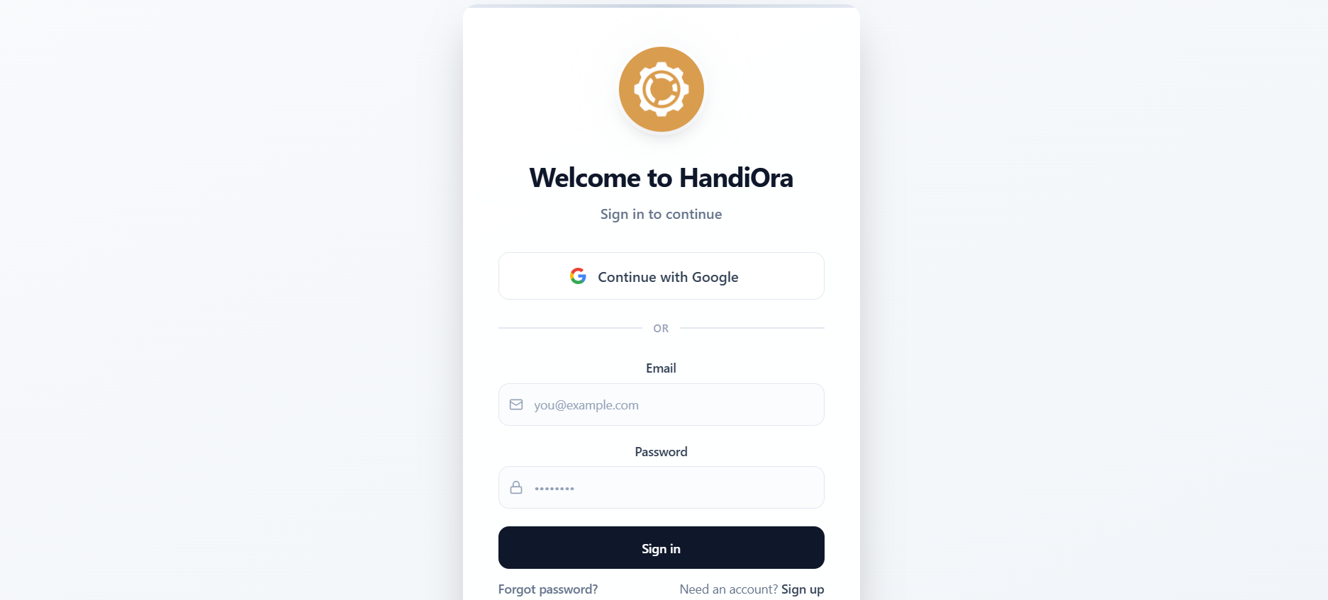 HandiOra template preview