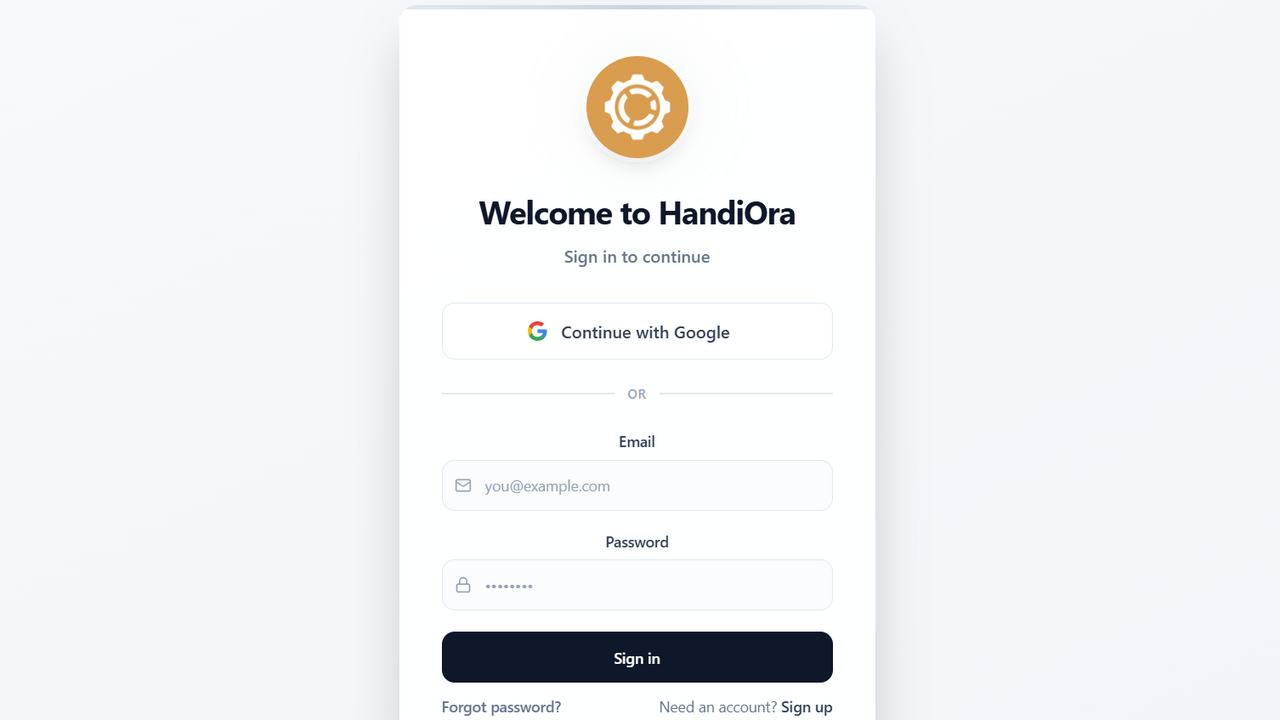 HandiOra template preview