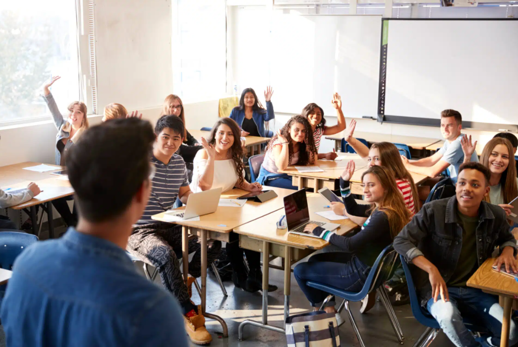 Teens learning