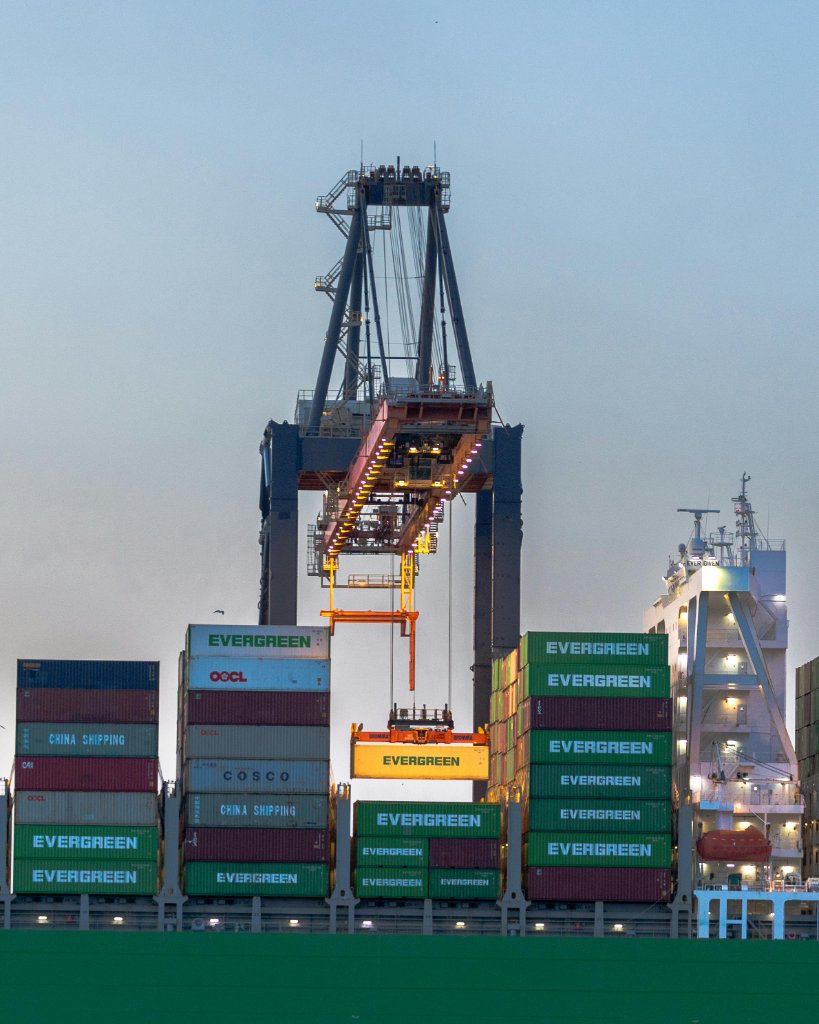 Cargo containers at port — supply chain logistics
