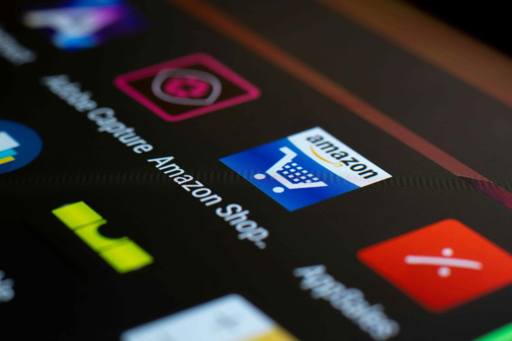 Amazon app on tablet