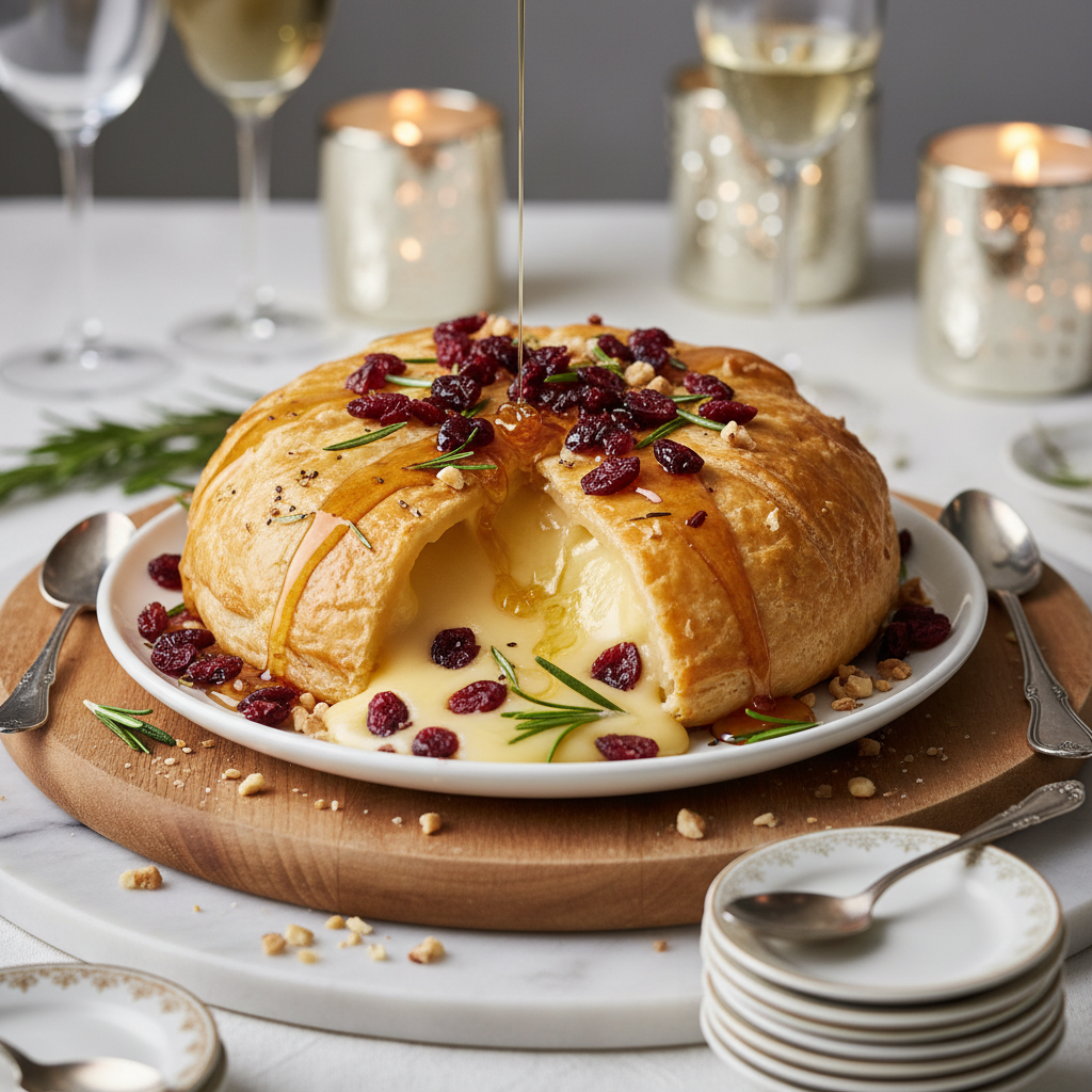Brie en Croûte with Cranberry & Rosemary