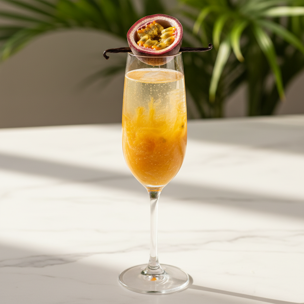 The Passion Fruit Vanilla Prosecco Mimosa