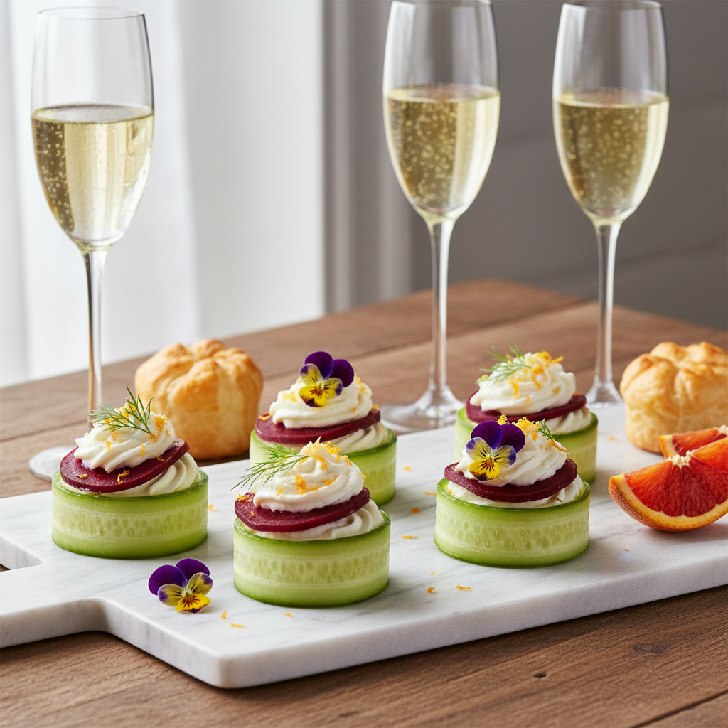 Roasted Beet & Citrus Cream Cheese Bites