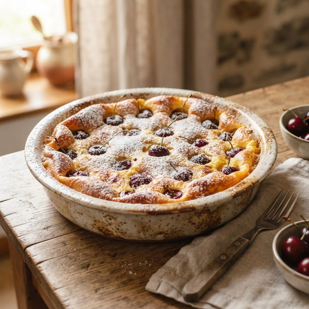 French Cherry Clafoutis al Moscato
