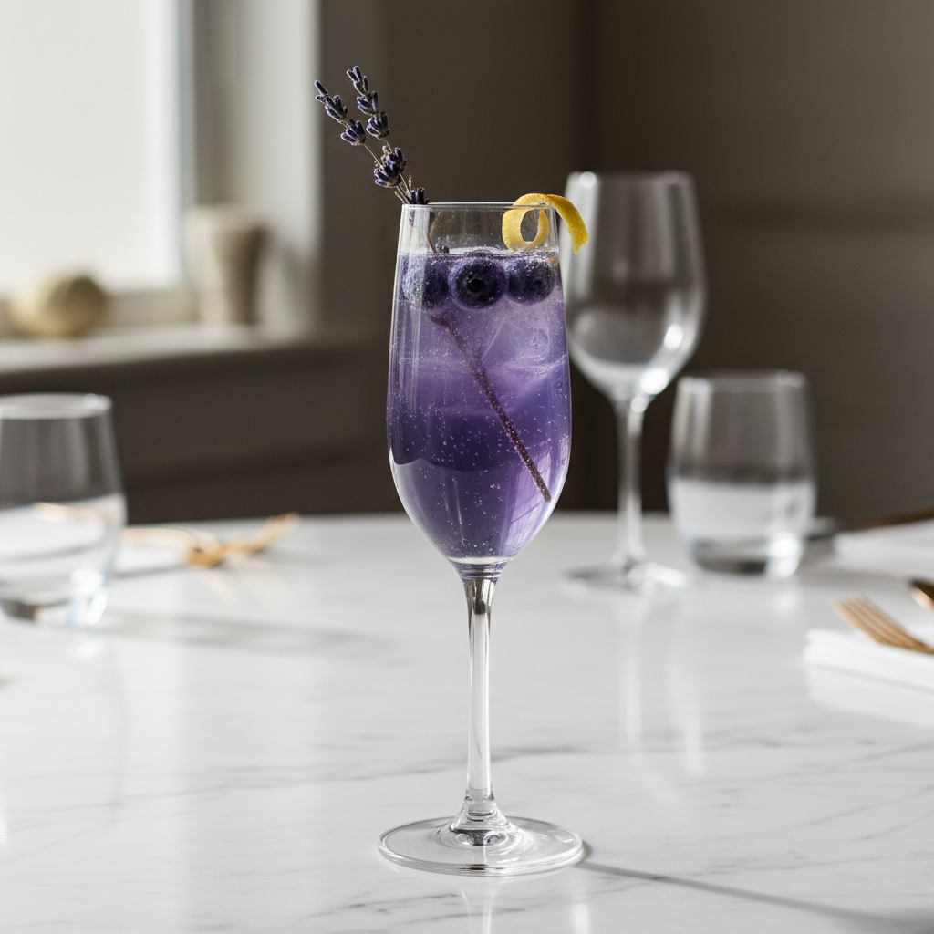 Blueberry Lavender Sparkling Lemonade Mocktail