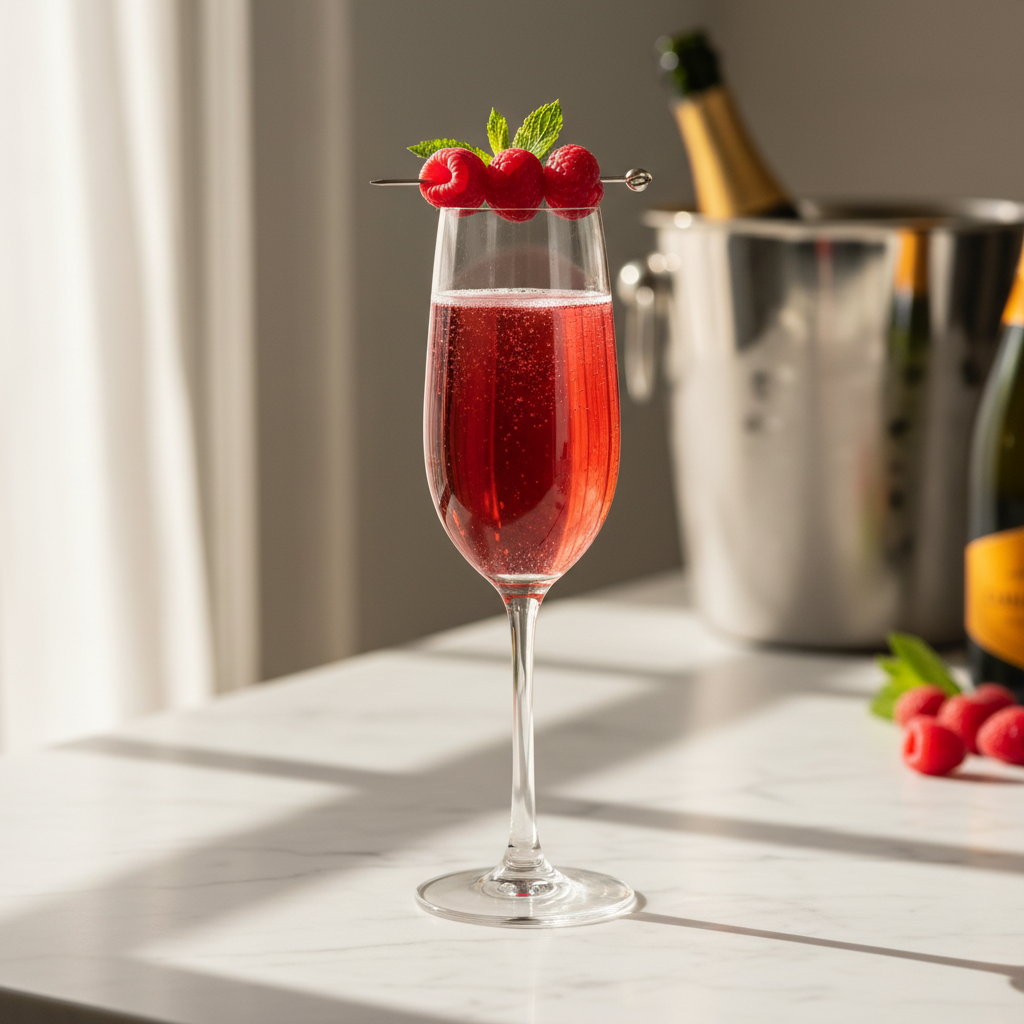 The Raspberry White Balsamic Prosecco Mimosa