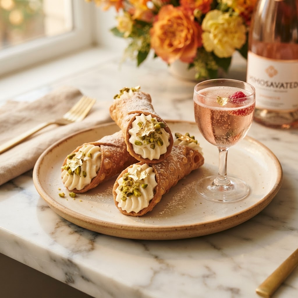 Cannoli con Crema di Brachetto