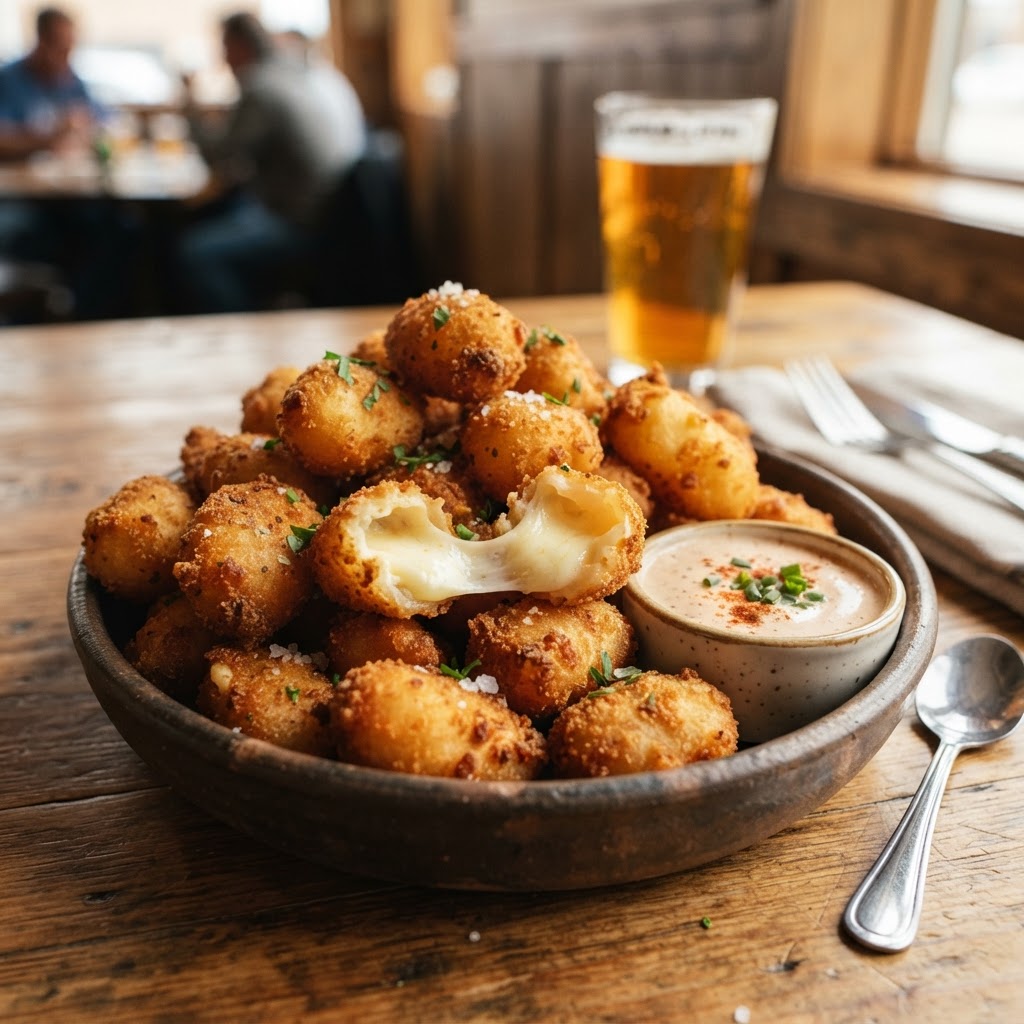 Wisconsin Fried Cheese Curds with Chipotle Ranch