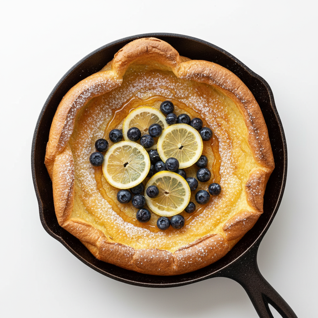 Dutch Baby Pancake with Lemon & Berries