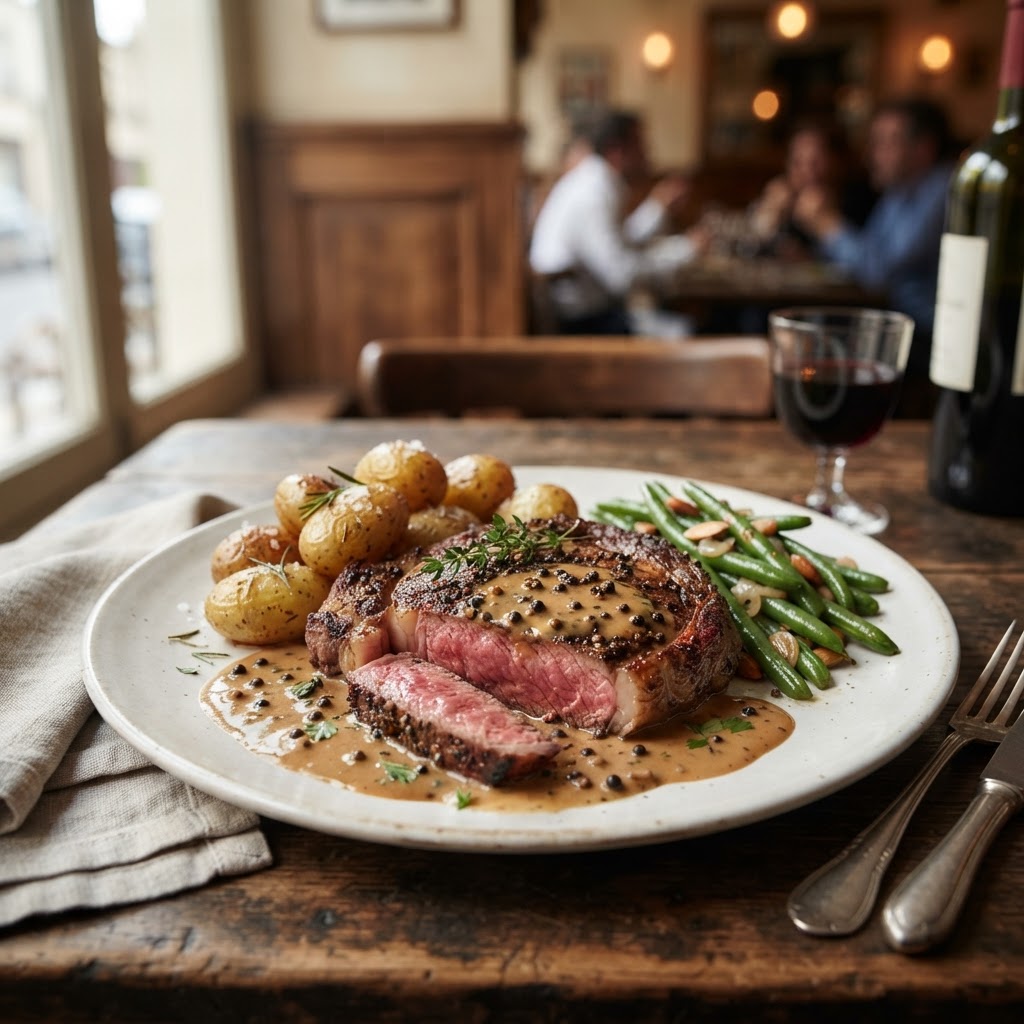 Steak au Poivre: Normandy's 19th-Century Pepper-Crusted Steak with Cognac
