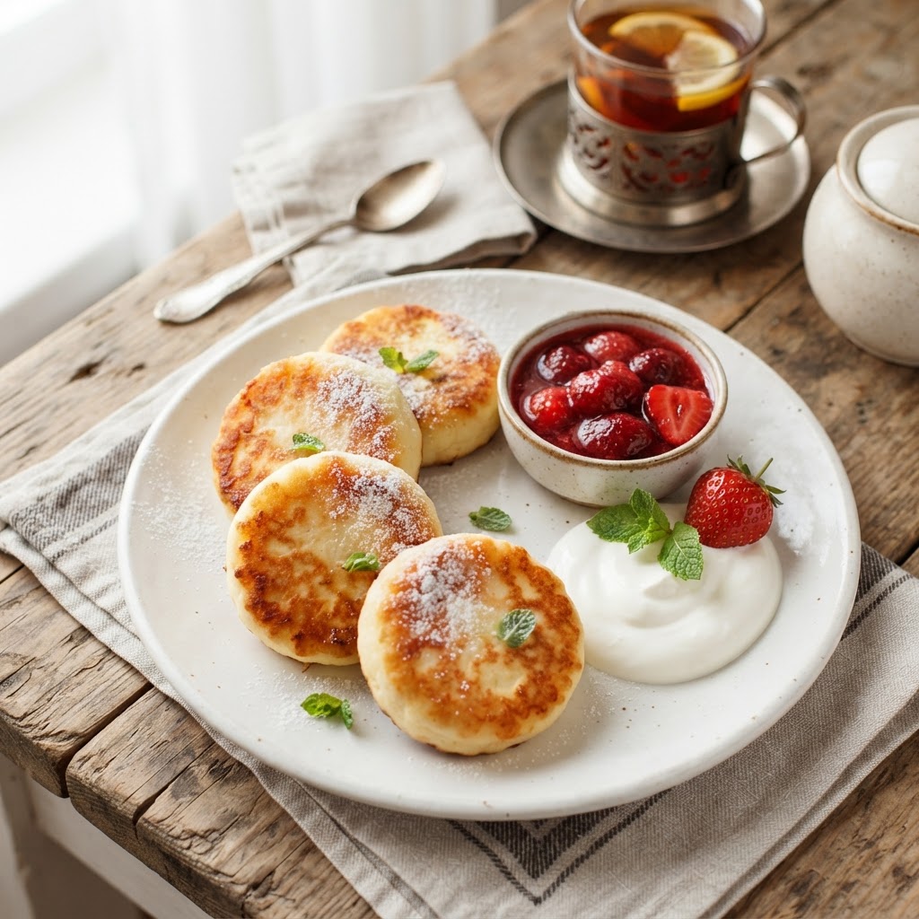Syrniki: Russia's Beloved Cottage Cheese Pancakes from the Eastern European Table
