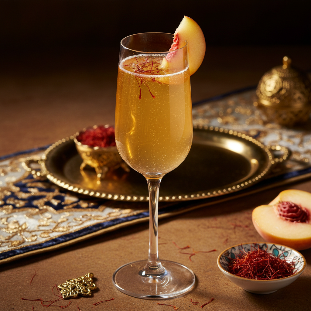 The White Peach Saffron Champagne Mimosa