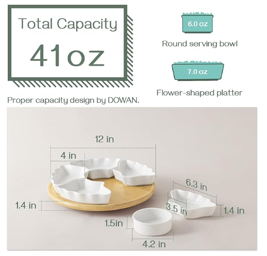 DOWAN 360° Rotatable Serving Tray & Platters