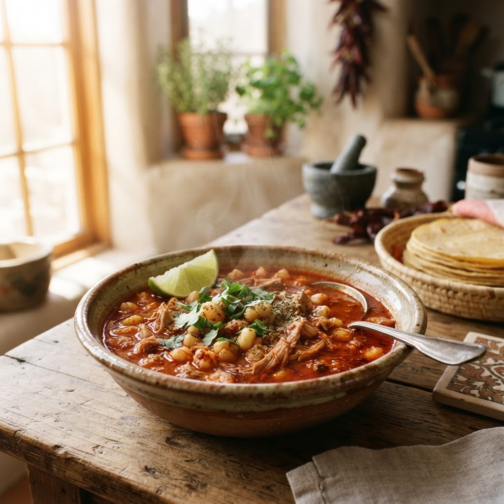 New Mexico Posole: Red Chile and Hominy from the Pueblo Tradition