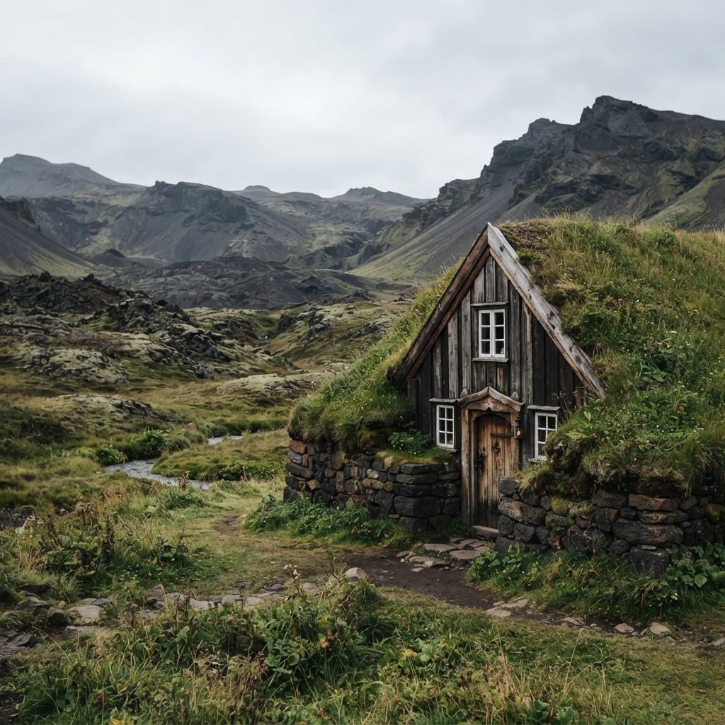 The Icelandic Turf House: The Grass-Roofed Viking Cottage of the North