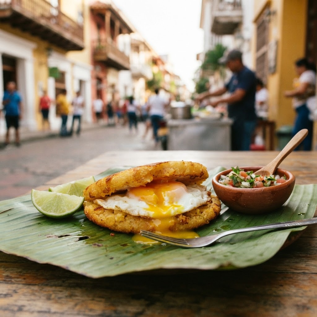 Colombian Arepa de Huevo: Cartagena's Fried Egg-Stuffed Corn Arepa