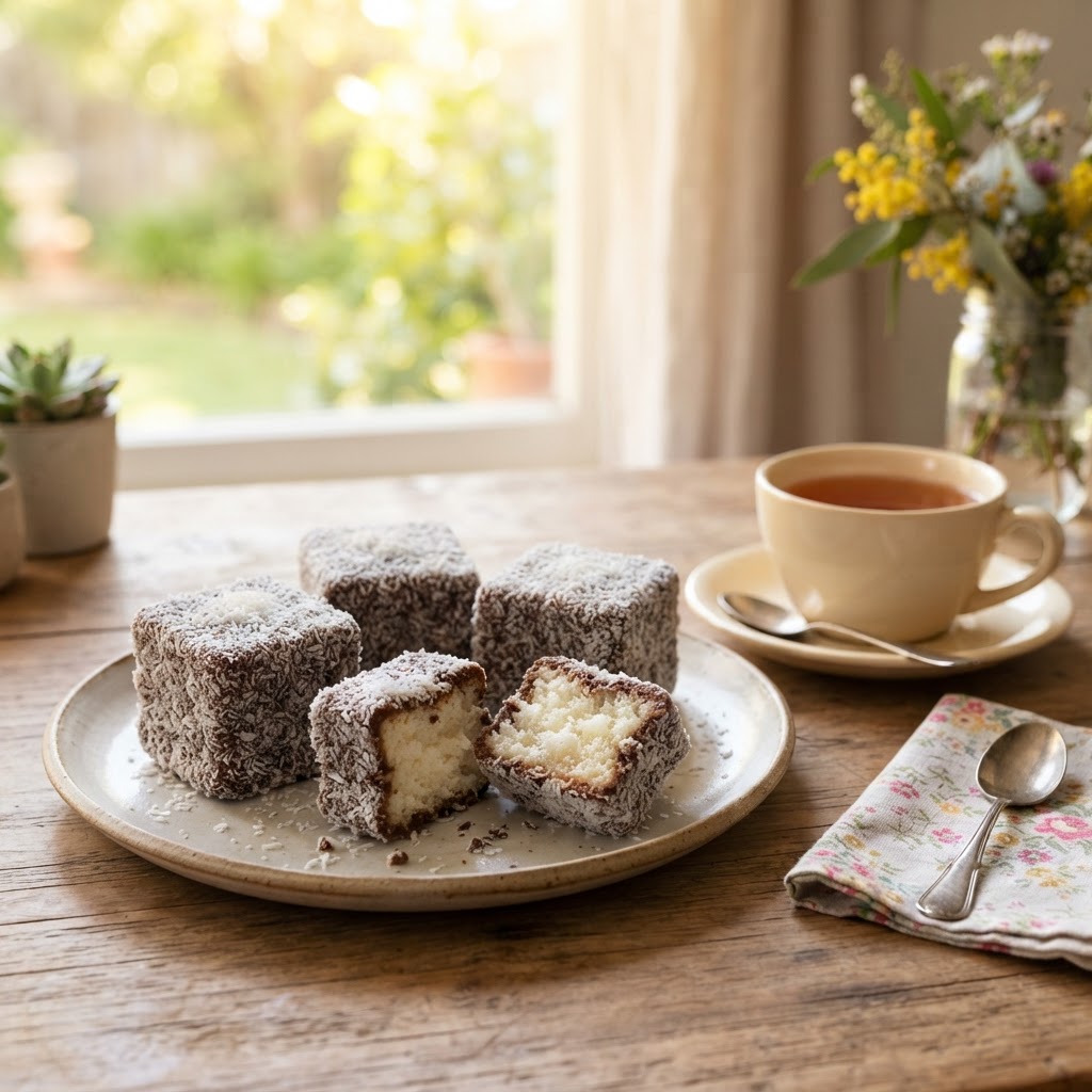 Australian Lamington: The Chocolate and Coconut Sponge Cake