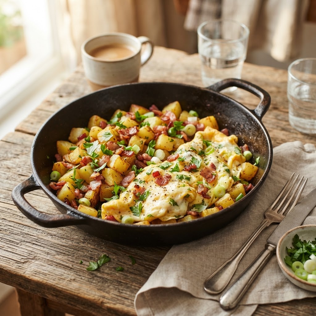 Bauernfrühstück: The German Farmer’s Breakfast of Fried Potatoes, Bacon, and Eggs