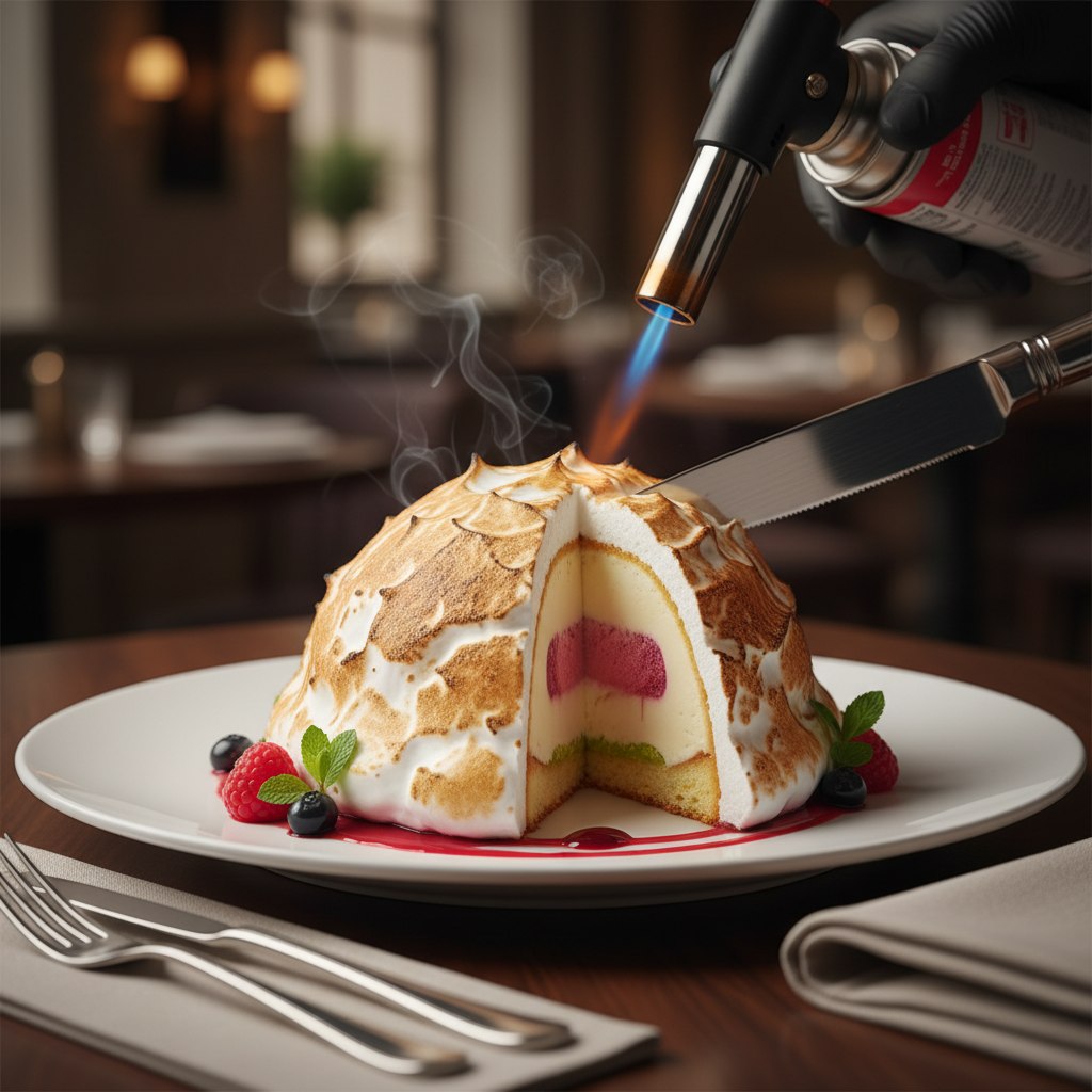 Baked Alaska with Champagne Sabayon