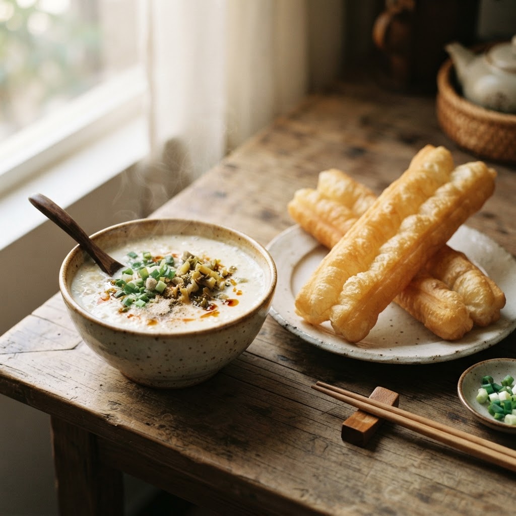 Youtiao and Soy Milk: The Chinese Breakfast of Fried Dough Sticks and Warm Bean Soup