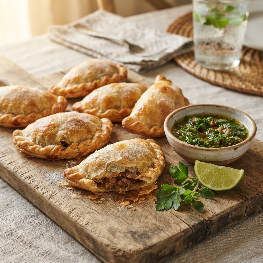 Beef Empanadas with Chimichurri Sauce