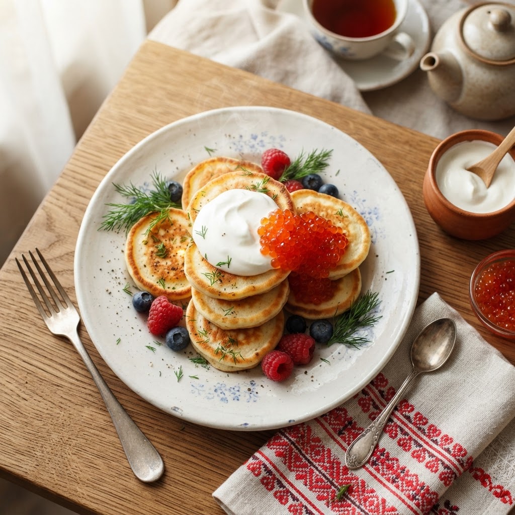 Russian Oladi: The Kefir-Leavened Fluffy Pancakes of the Russian Breakfast Table