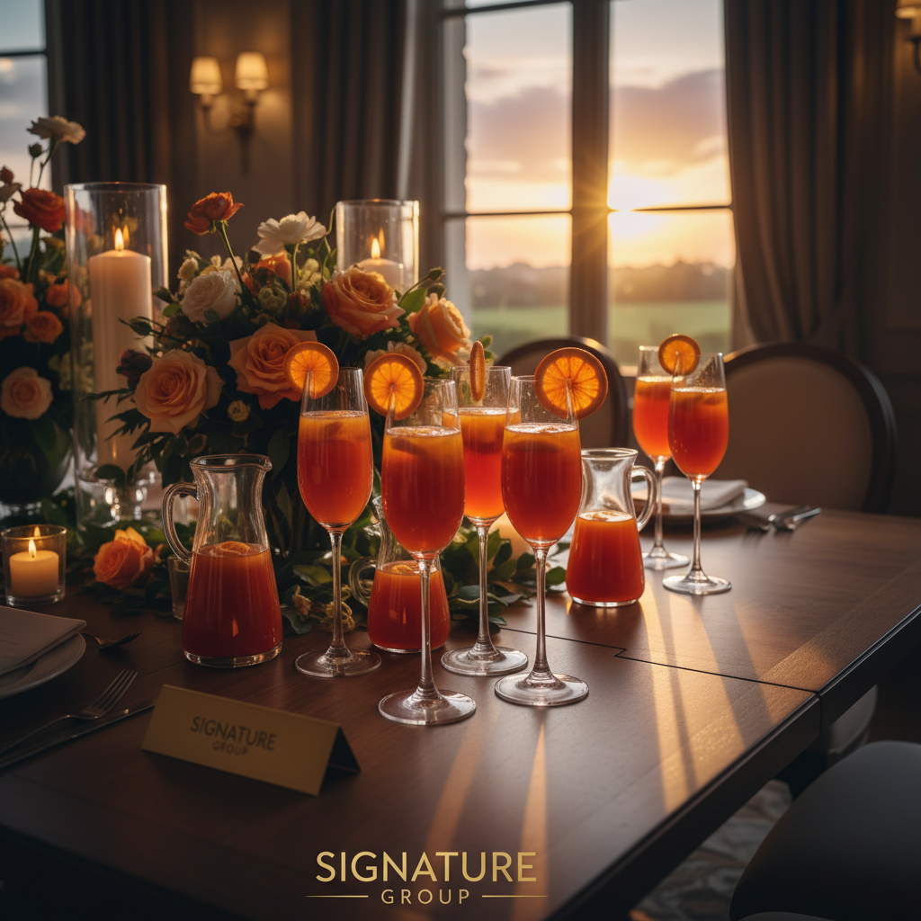 The House Mimosa: Cava, Blood Orange & Aperol