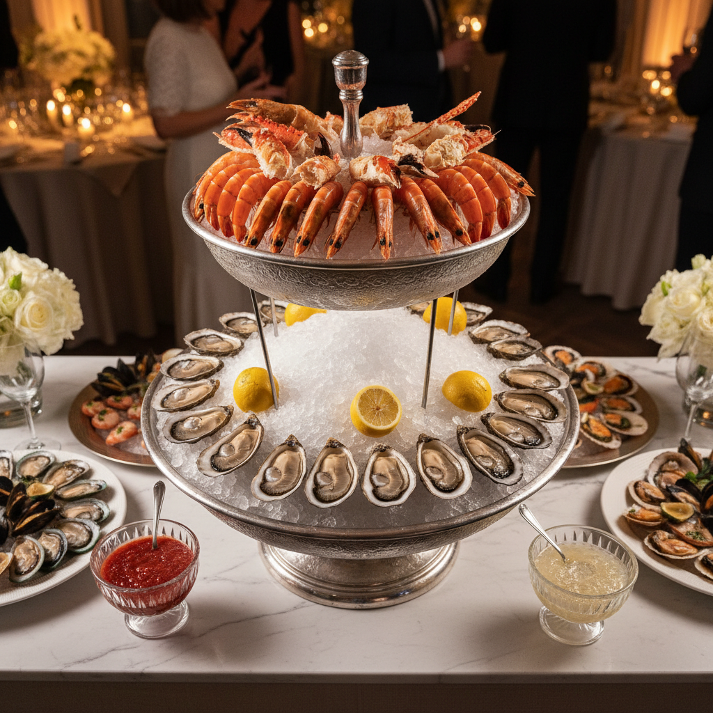 Raw Bar Station: Oysters, Jumbo Shrimp & Crab Claws