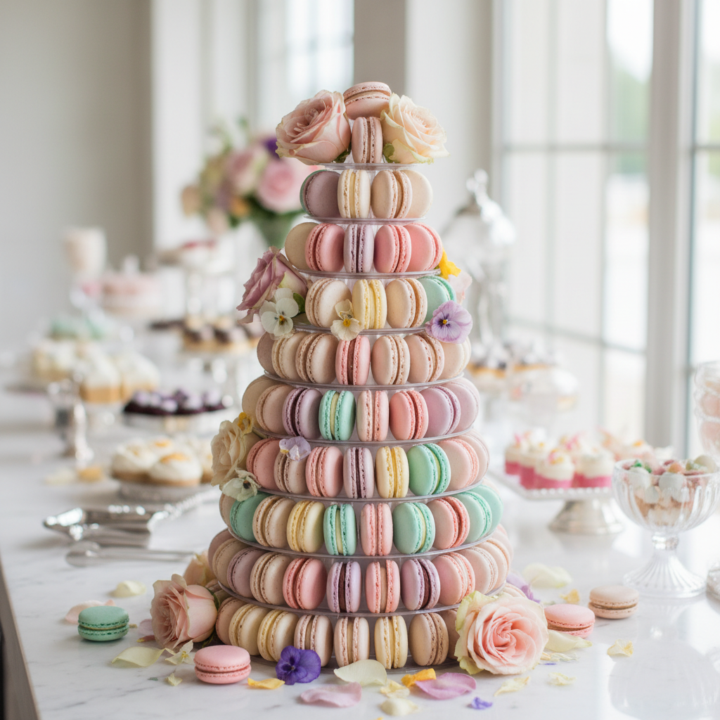 French Macaron Tower Display