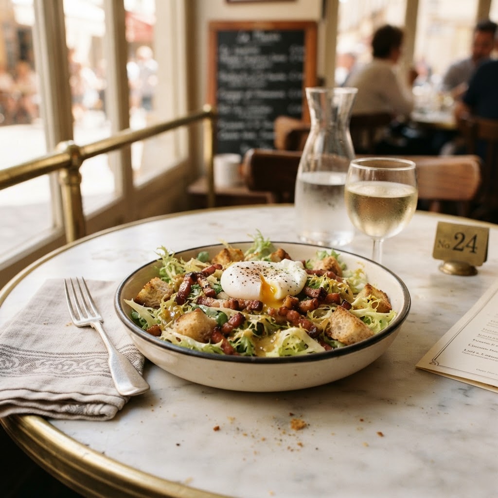 French Salade Lyonnaise: The Bouchon Salad of Lyon's Mères and Their Bacon and Poached Egg