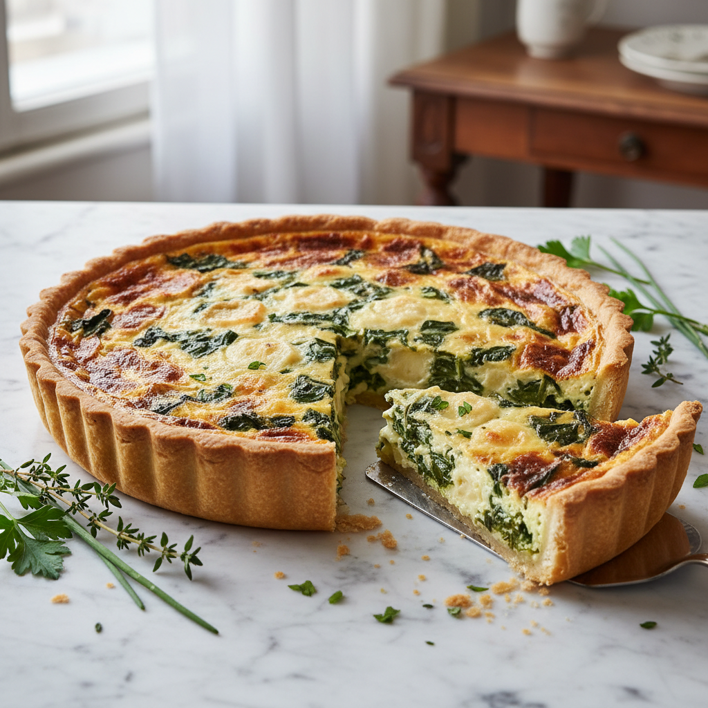 Spinach & Gruyère Quiche