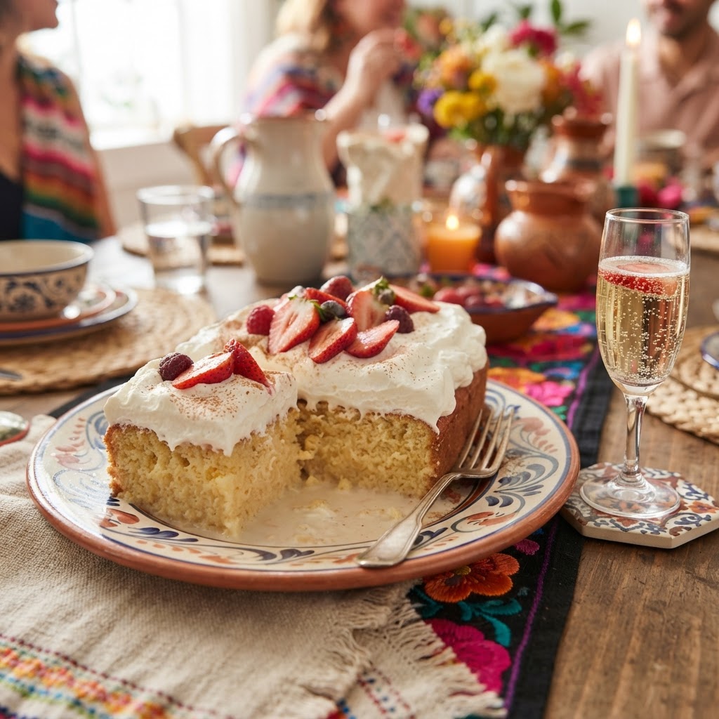 Tres Leches Cake allo Spumante