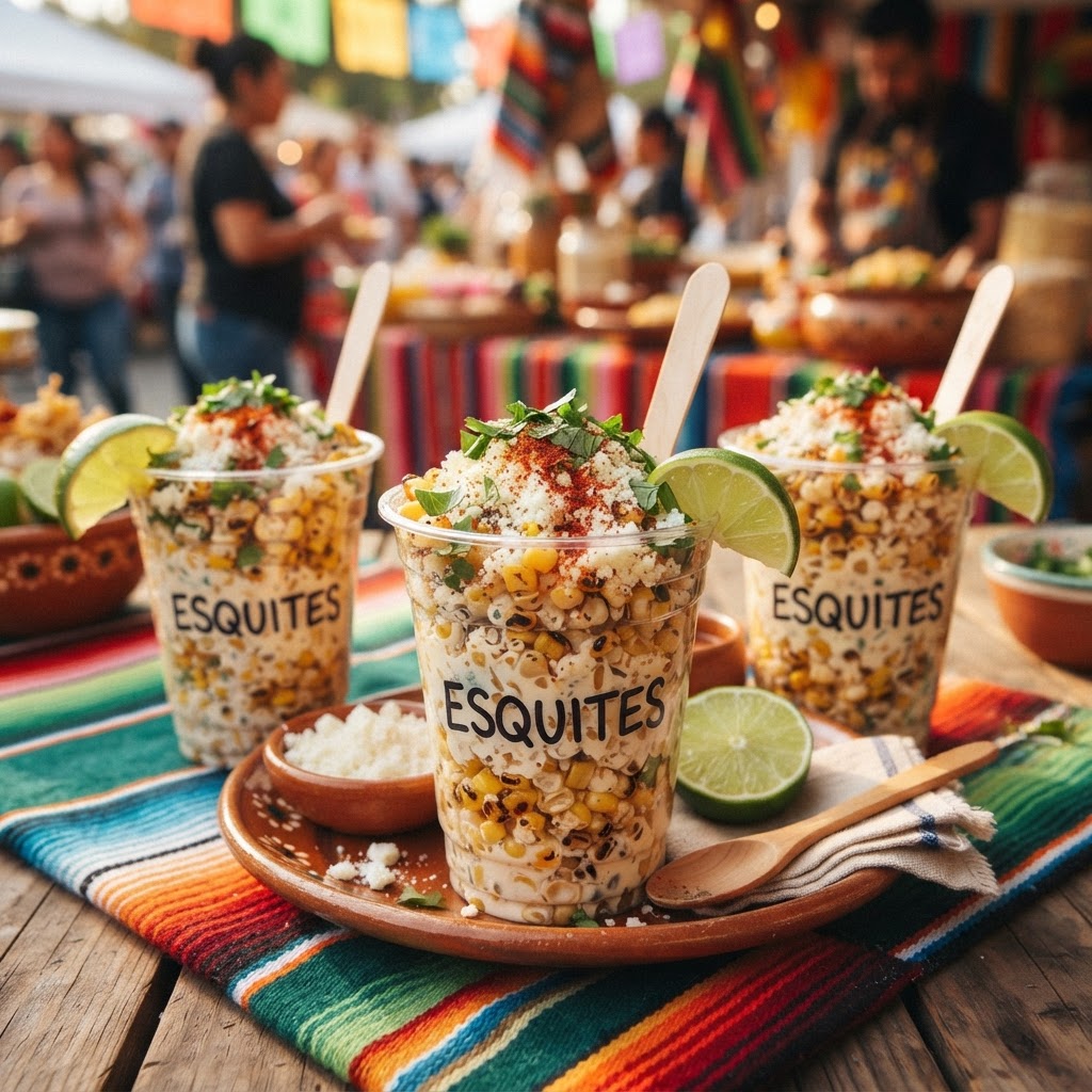 Mexican Elote Grilled Corn Cups with Cotija and Lime