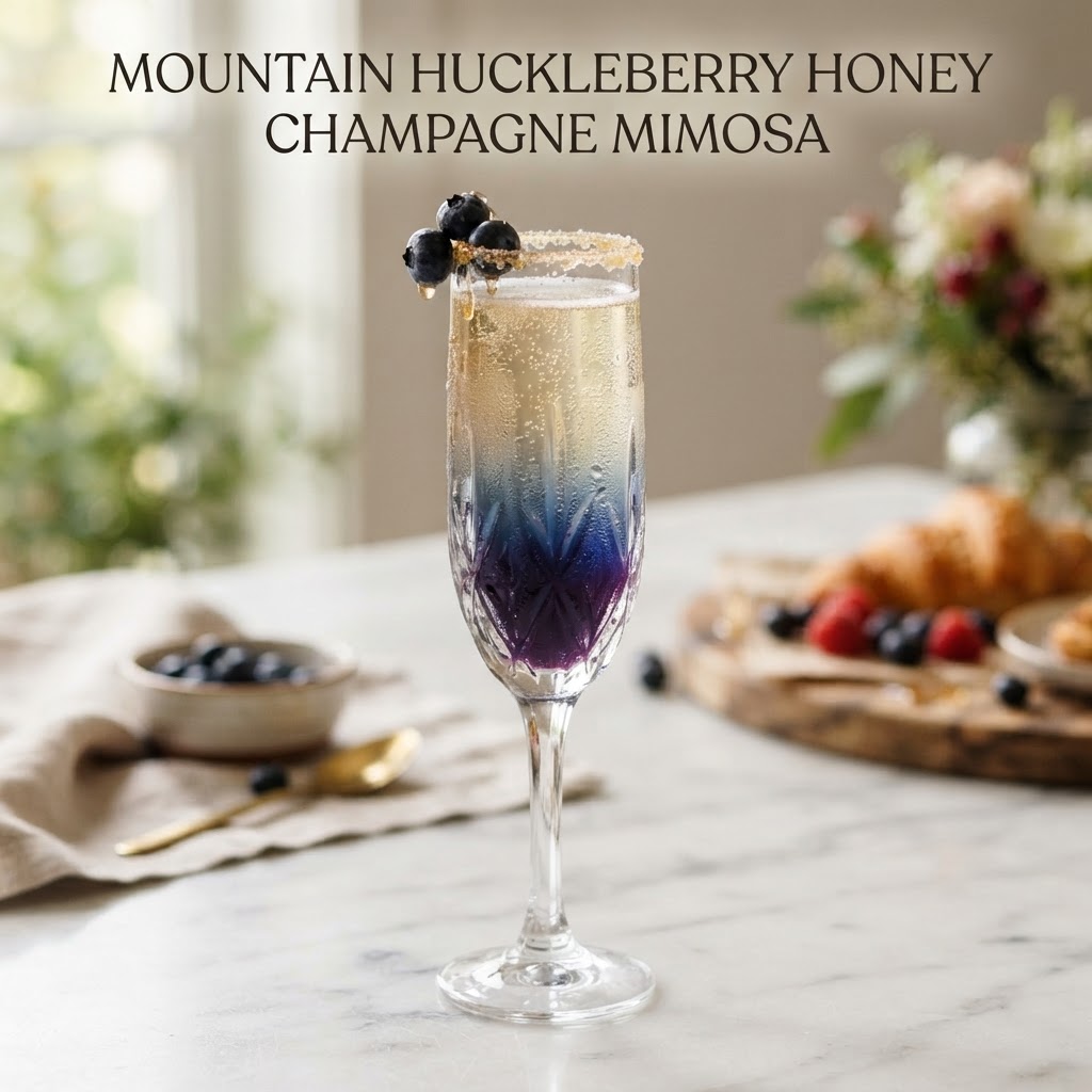 The Mountain Huckleberry Honey Champagne Mimosa